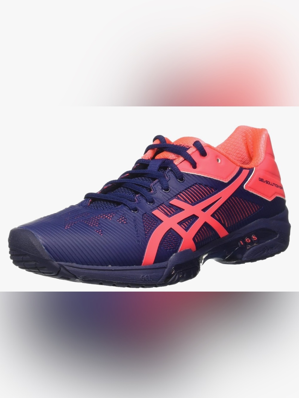 ASICS Gel-Solution Speed 3 Sneakers in Indigo Blue and Diva Pink, size 8